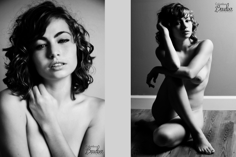 Natali Columbus Boudoir Portraits, Black and White Boudoir